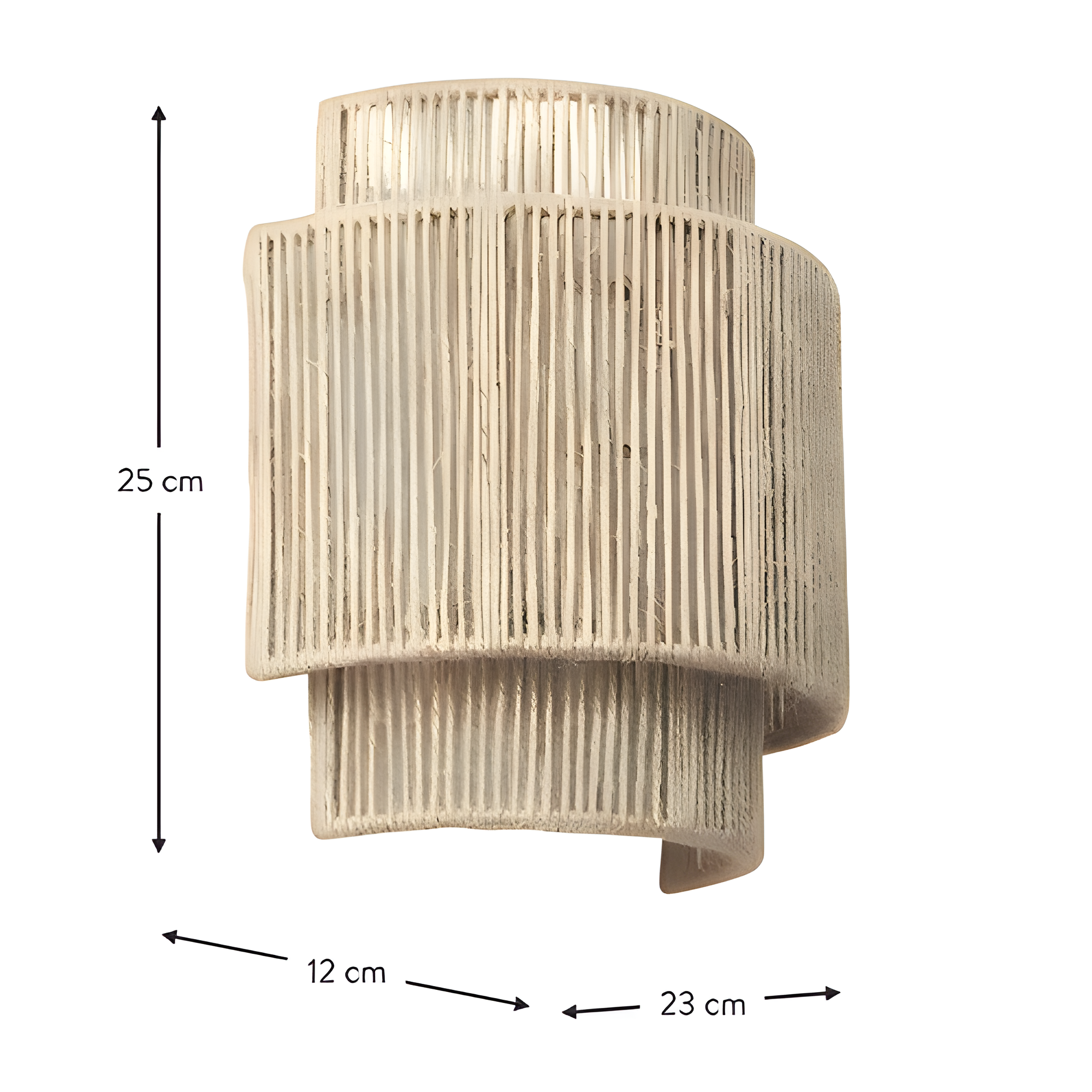 Aplique De Pared Acanalado En Capas - Hecho a mano