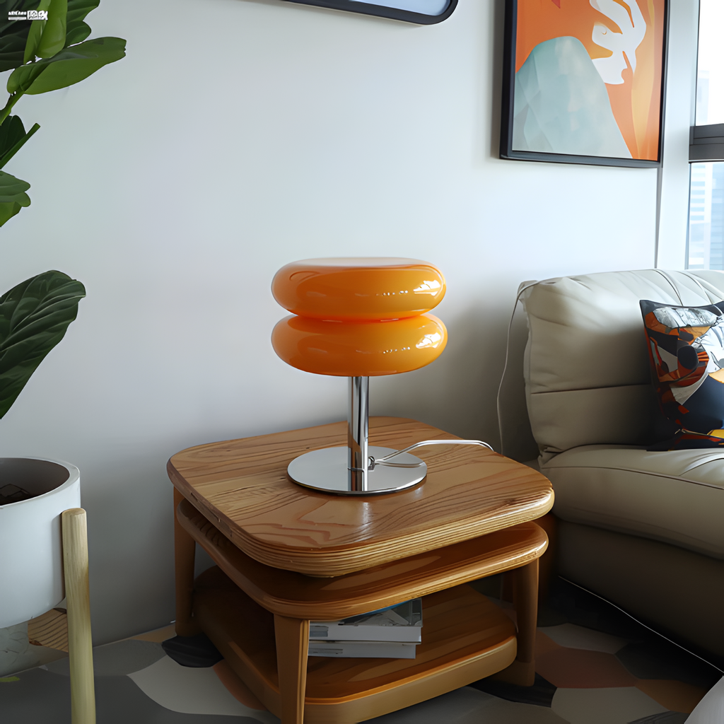 Lámpara De Mesa Doble Esfera - Moderno Italiano
