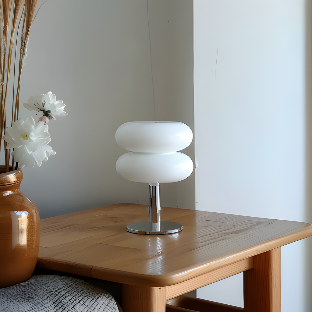 Lámpara De Mesa Doble Esfera - Moderno Italiano