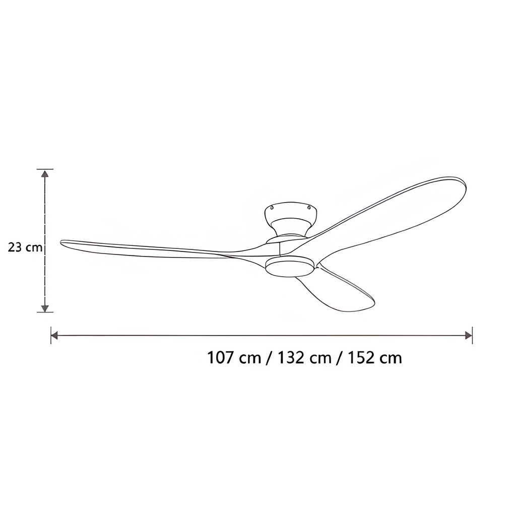 Ventilador de techo con luz en tono madera - Elegancia atemporal