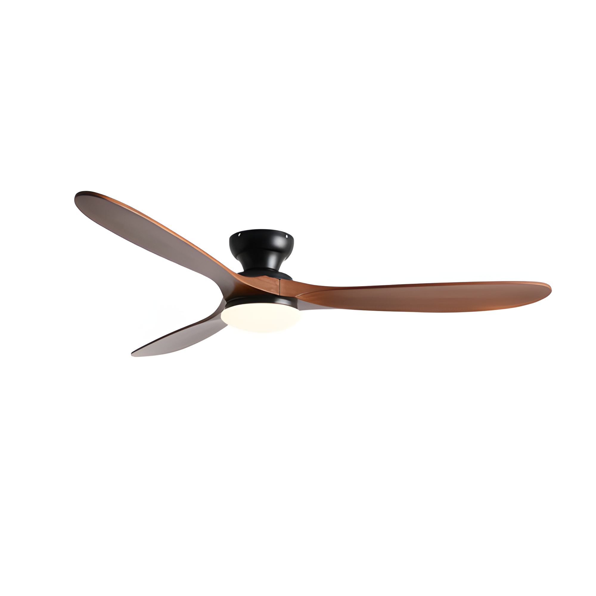 Ventilador de techo en tono madera con luz LED - Moderno