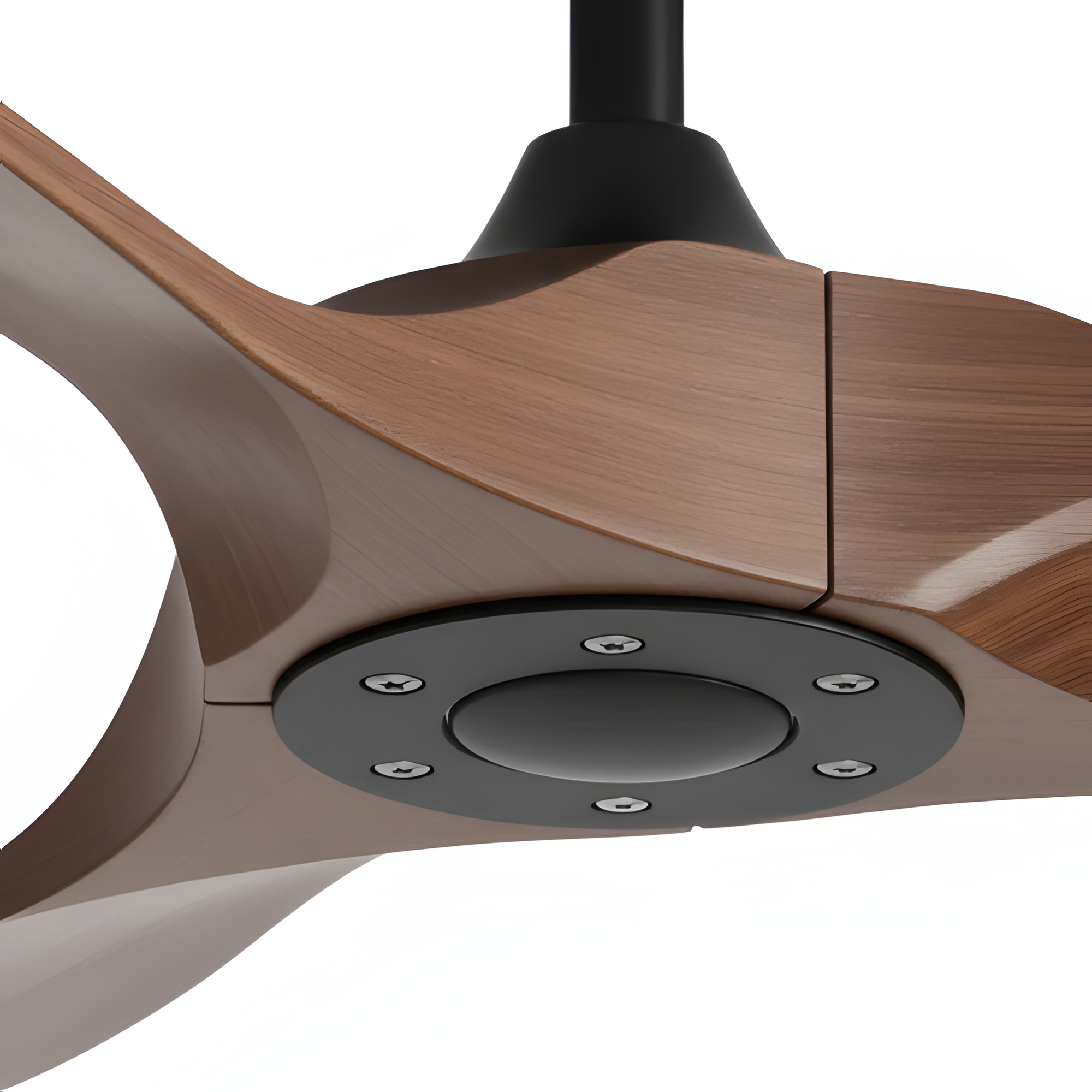 Ventilador de techo vintage de madera Y negro - Elegancia