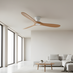 Ventilador De Techo Con Acabado En Madera Natural - Estetica Moderna
