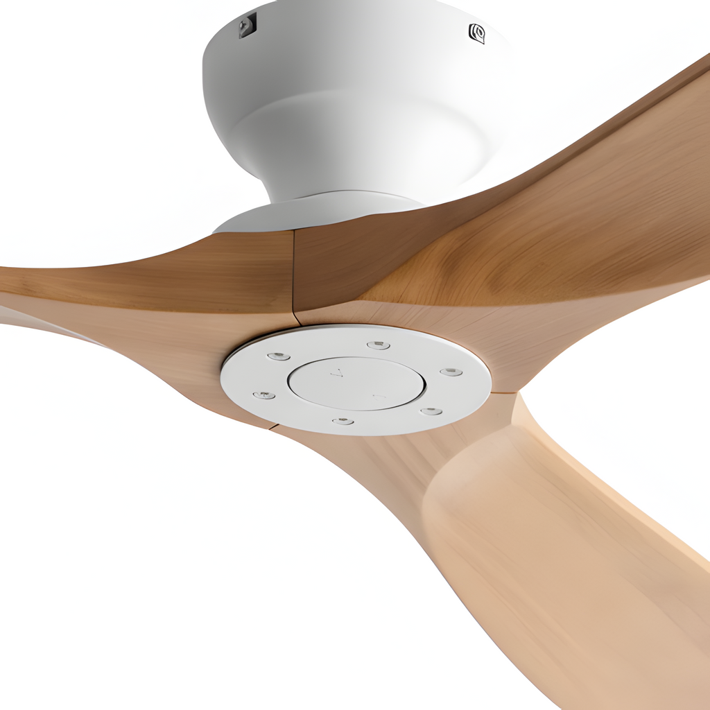 Ventilador De Techo Con Acabado En Madera Natural - Estetica Moderna