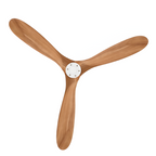 Ventilador De Techo Con Acabado En Madera Natural - Estetica Moderna