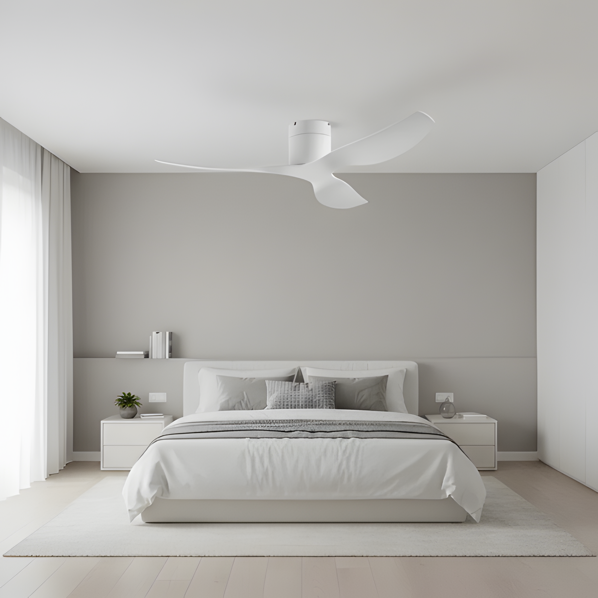 Ventilador de techo blanco ultradelgado - Estilo Minimalista