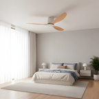 Ventilador de techo en tono madera claro - Contraste Suave