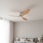Ventilador de techo en tono madera claro - Contraste Suave