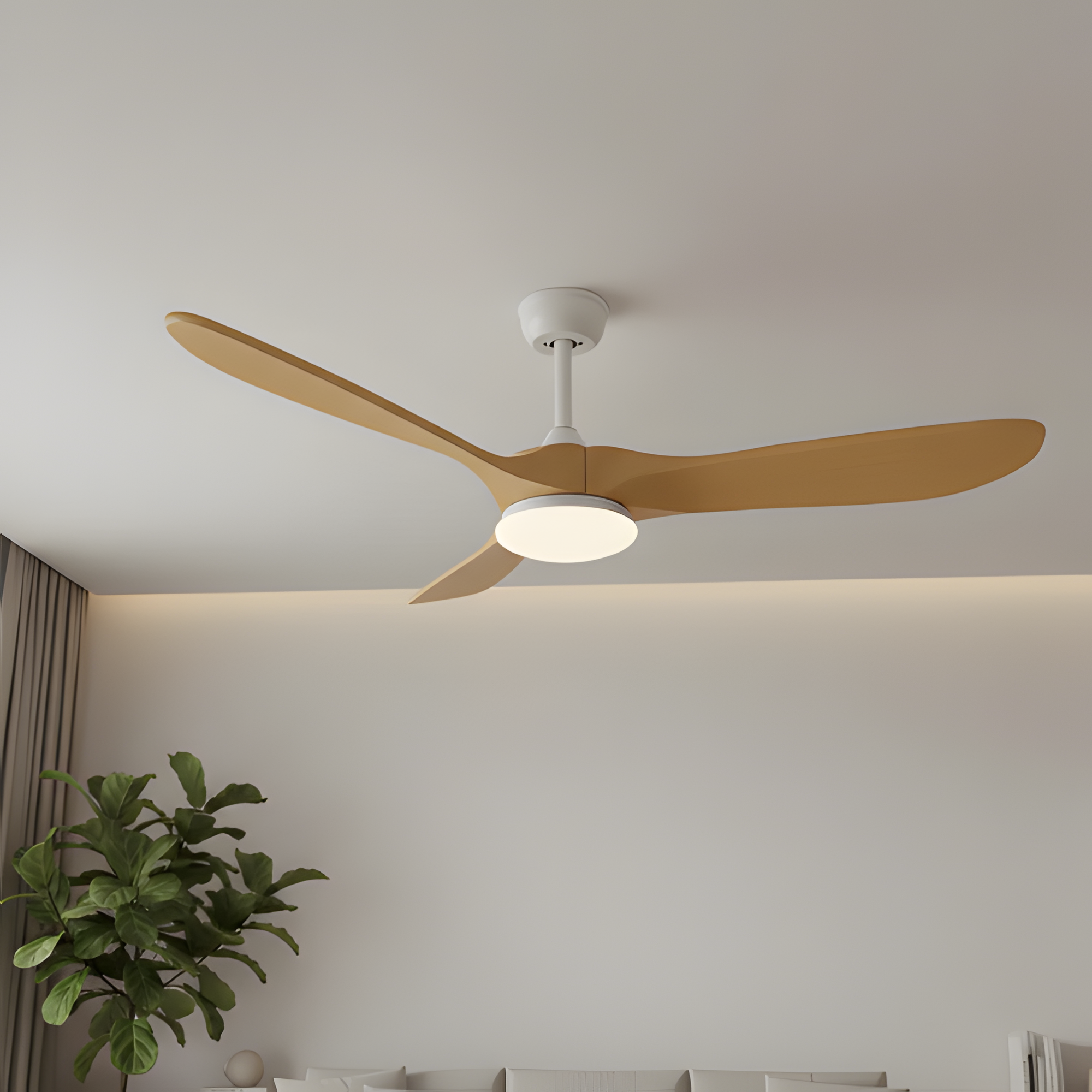 Ventilador de techo avelin wood - Minimalista y reversible