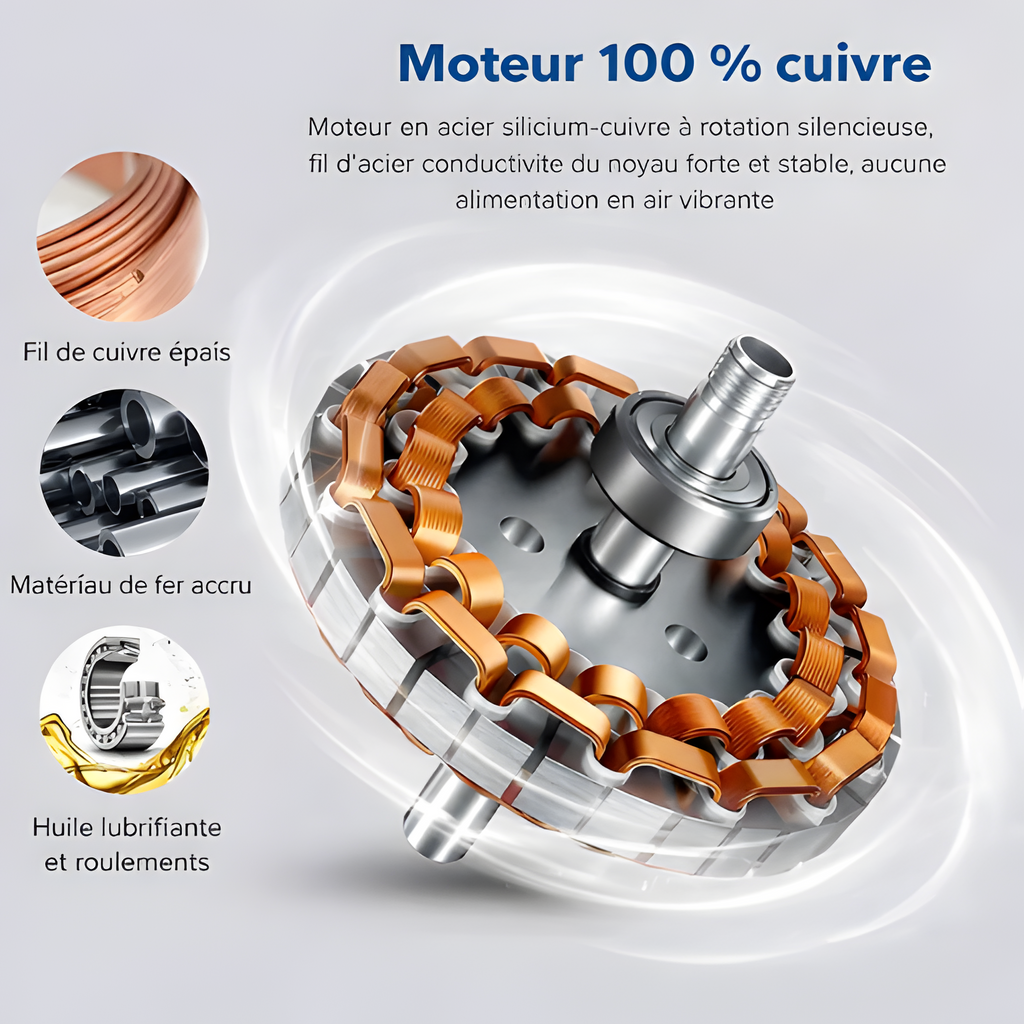 Ventilador de techo de madera clara y blanco - Diseño escandinavo