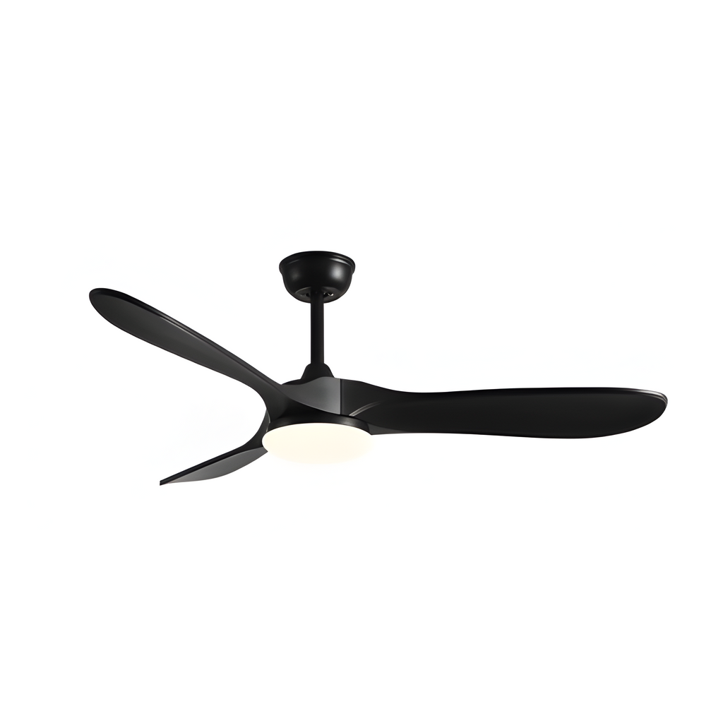 Ventilador de techo integrado negro mate - Reversible