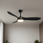 Ventilador de techo integrado negro mate - Reversible