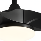 Ventilador de techo integrado negro mate - Reversible