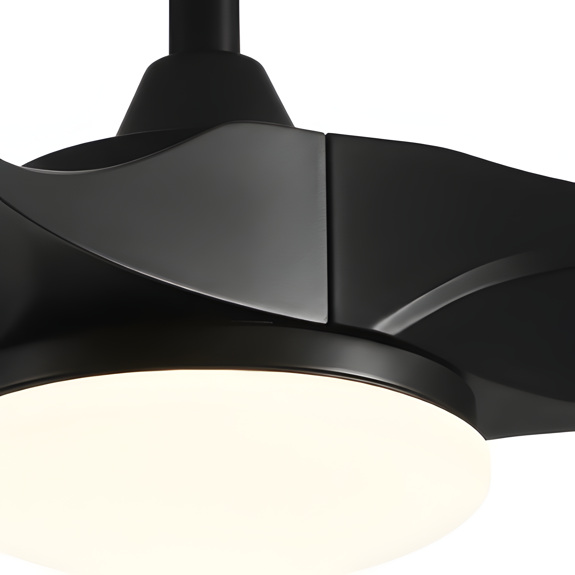 Ventilador de techo integrado negro mate - Reversible