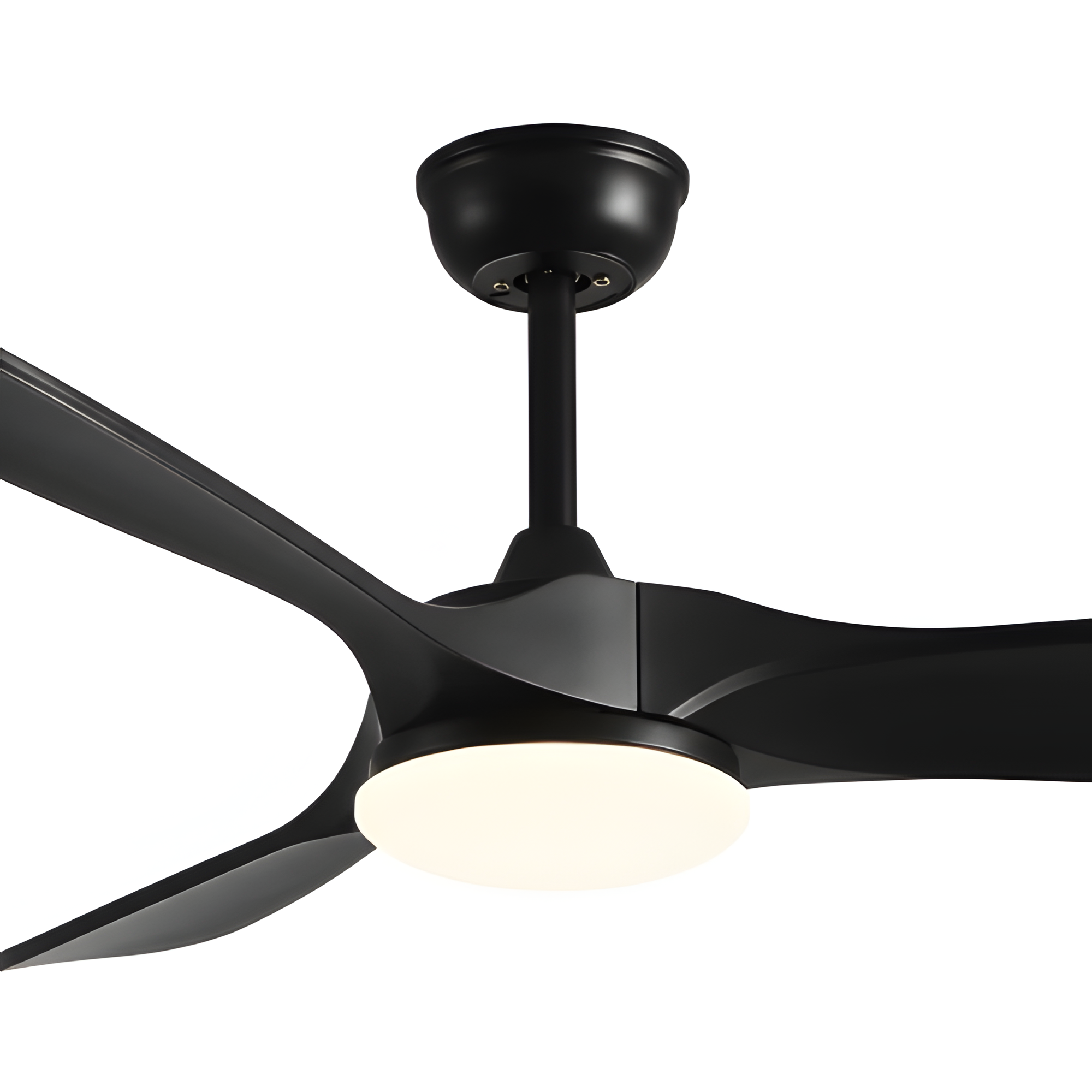 Ventilador de techo integrado negro mate - Reversible