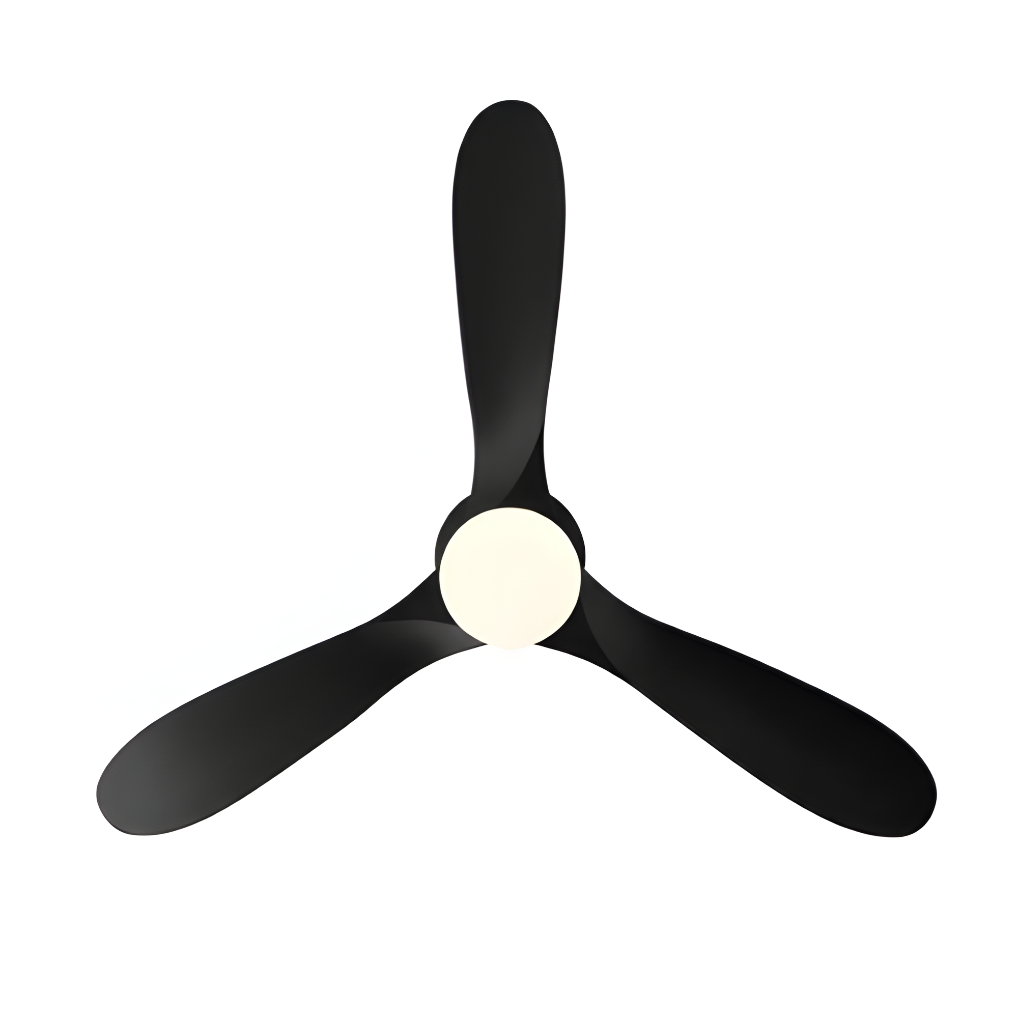 Ventilador de techo integrado negro mate - Reversible