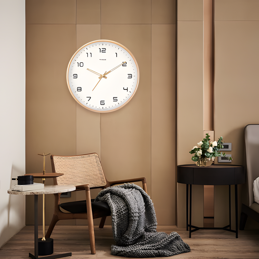 Reloj De Pared Minimalista Y Silencioso - Números Modernos