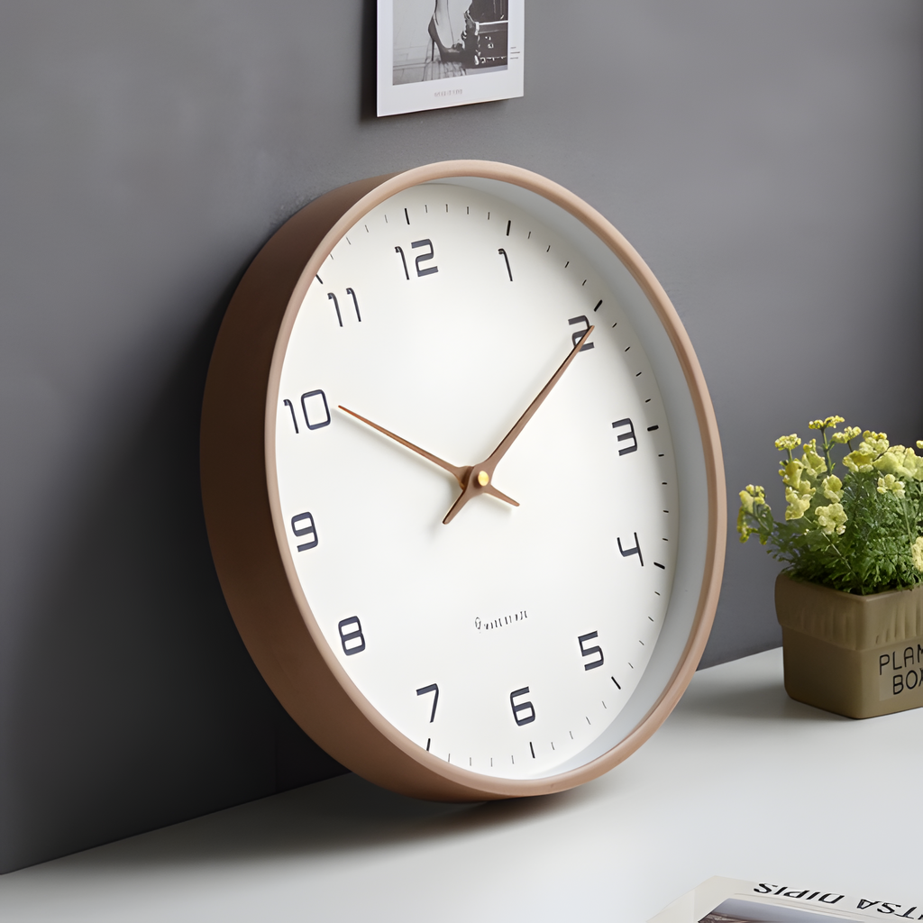 Reloj De Pared Escandinavo Minimalista - Cuarzo Silencioso