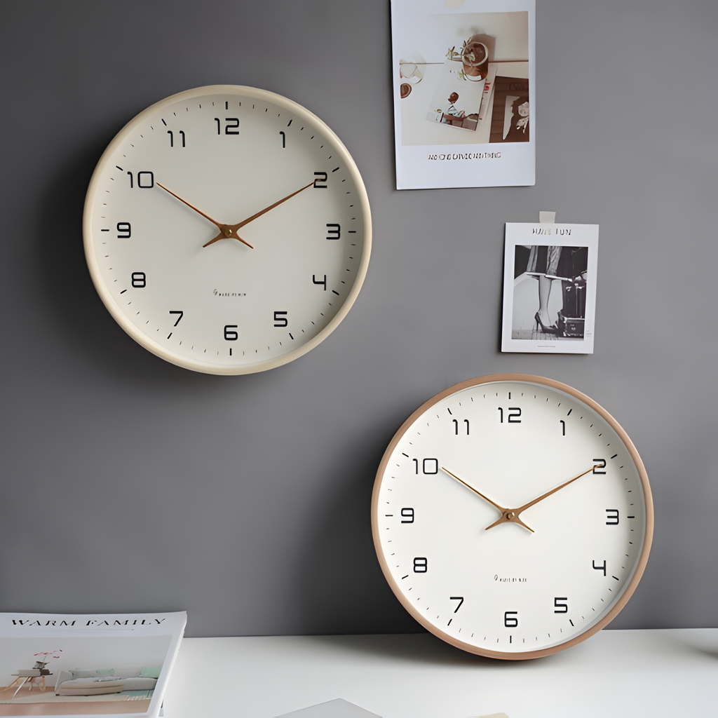Reloj De Pared Escandinavo Minimalista - Cuarzo Silencioso