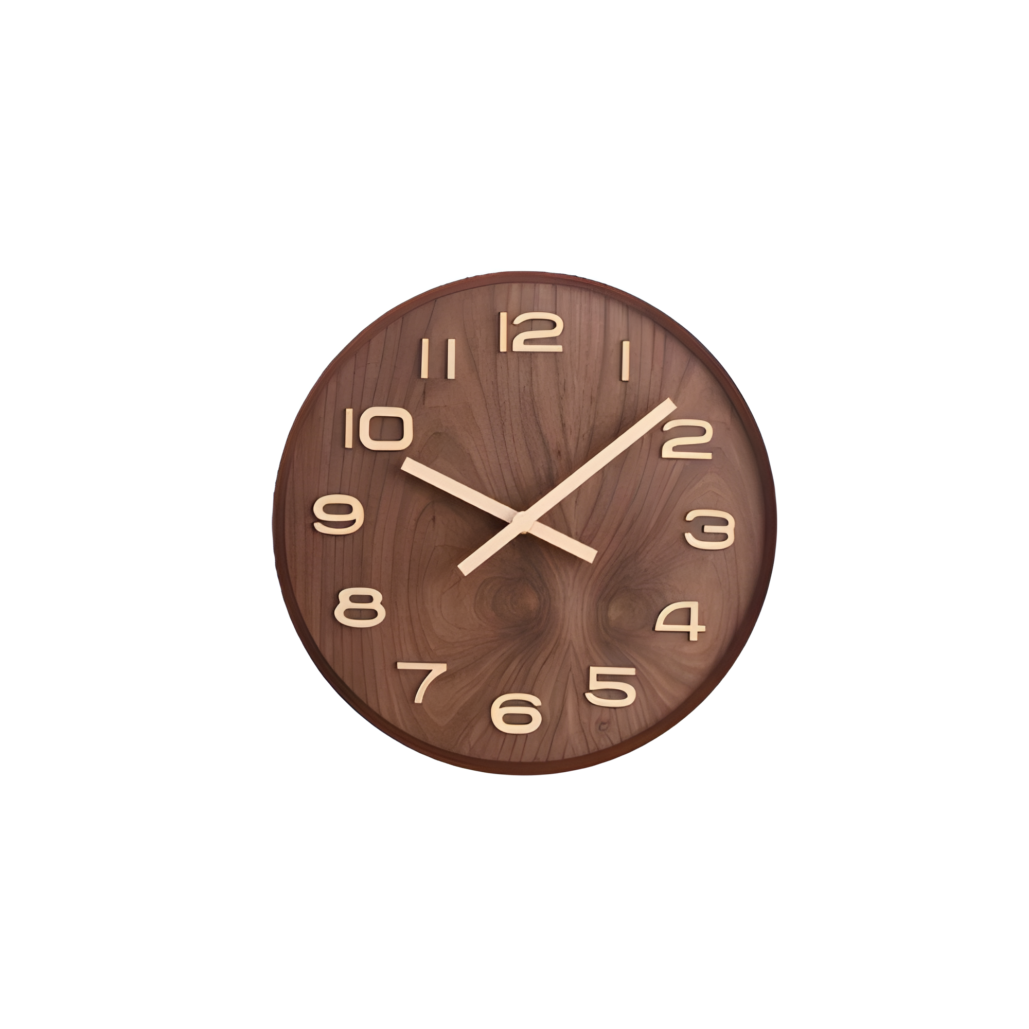 Reloj De Pared Minimalista De Madera Con Pantalla Numérica Y Clásica
