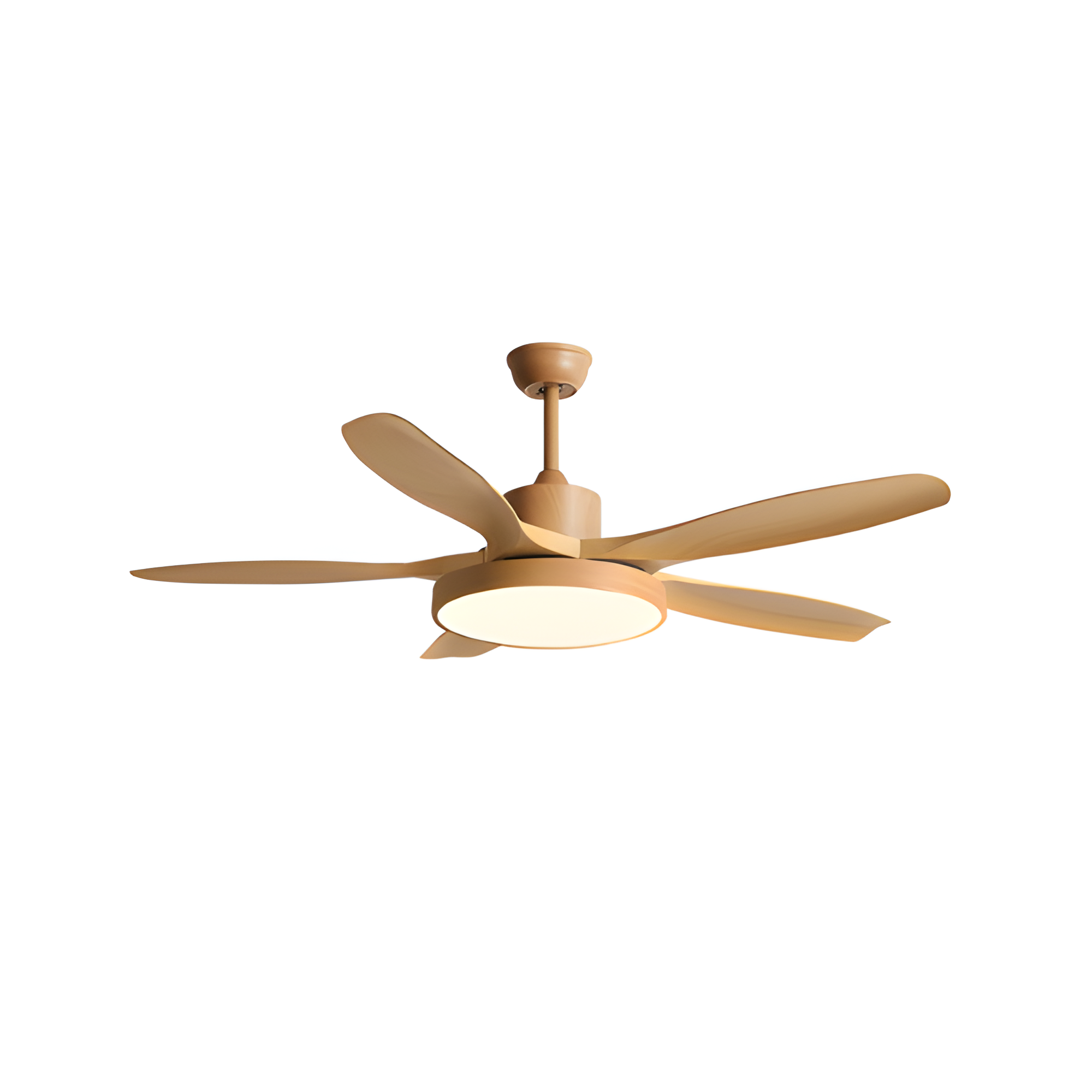 Ventilador de techo moderno con acabado de madera - LED integrado
