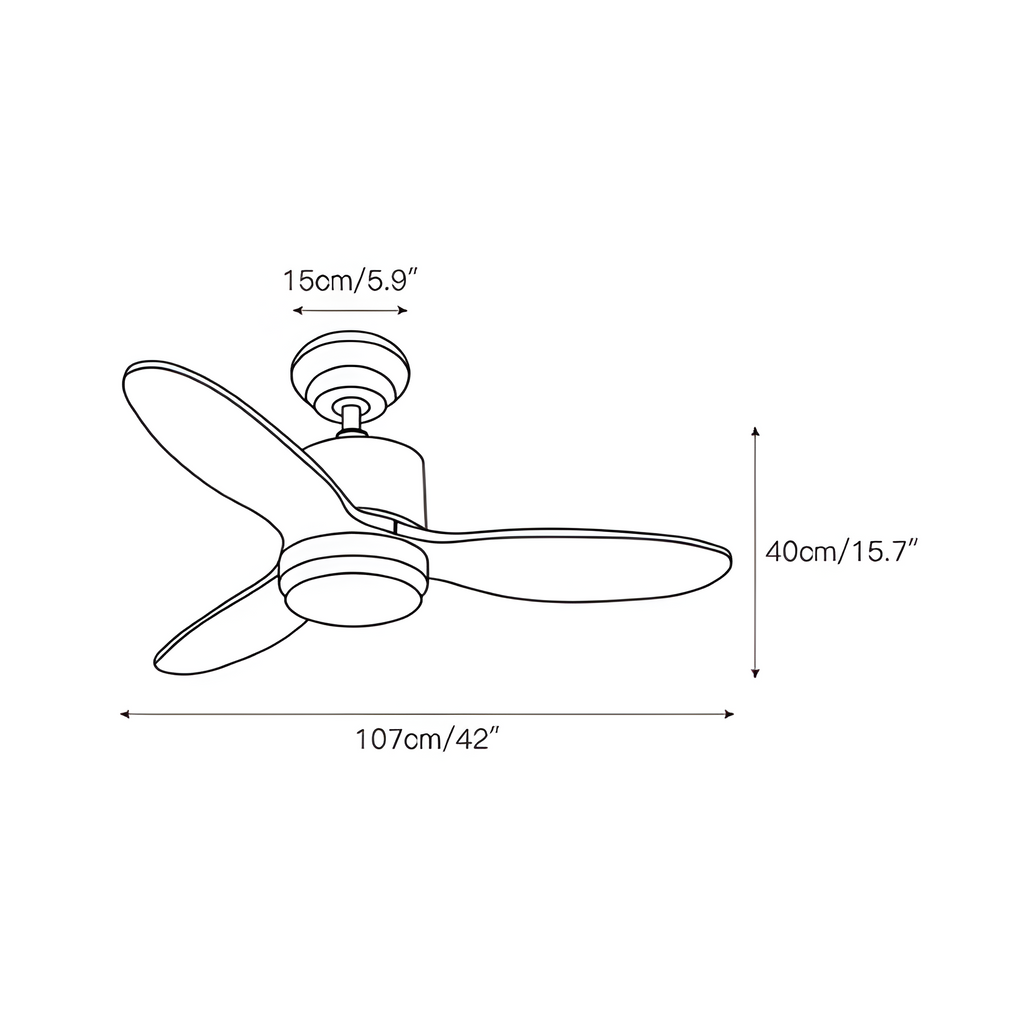 Ventilador De Techo Minimalista Y Moderno - Con Luz Integrada