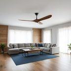 Ventilador De Techo Orgánico Moderno - Diseño De Aspas Curvas