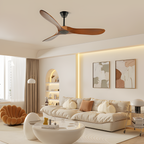 Ventilador De Techo Orgánico Moderno - Diseño De Aspas Curvas