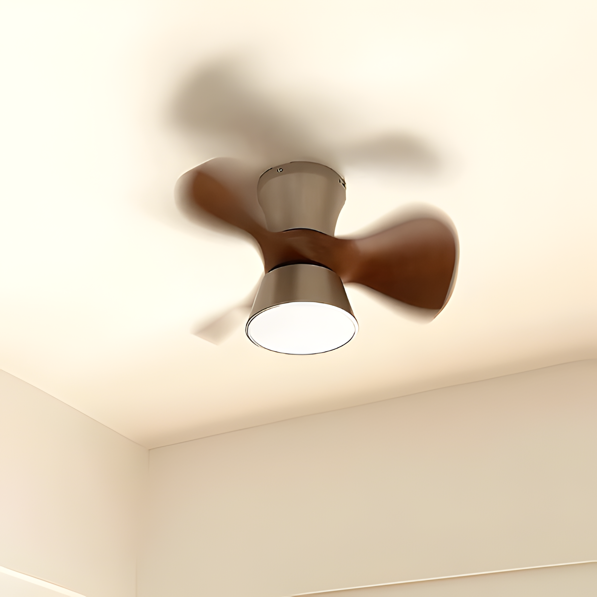 Ventilador De Techo Moderno De Madera - LED Integrado