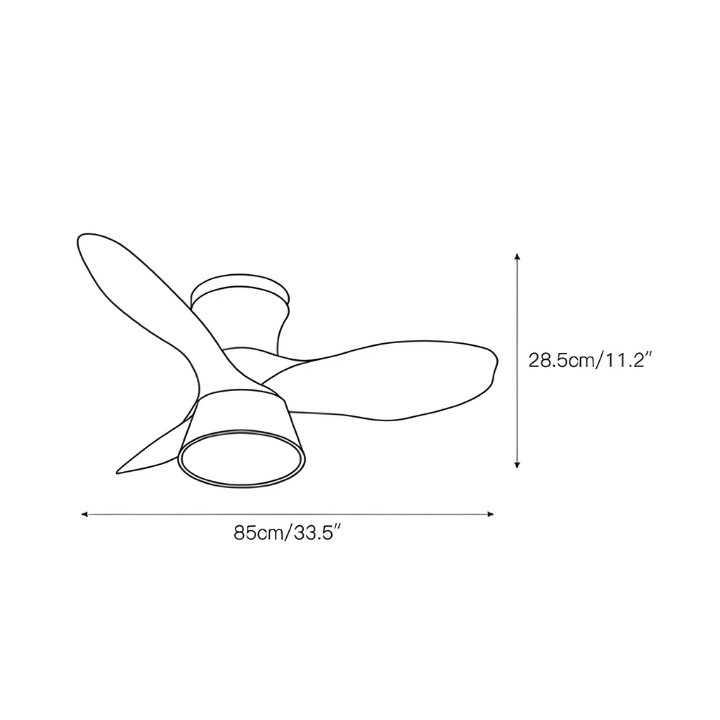 Ventilador De Techo Moderno De Madera - LED Integrado