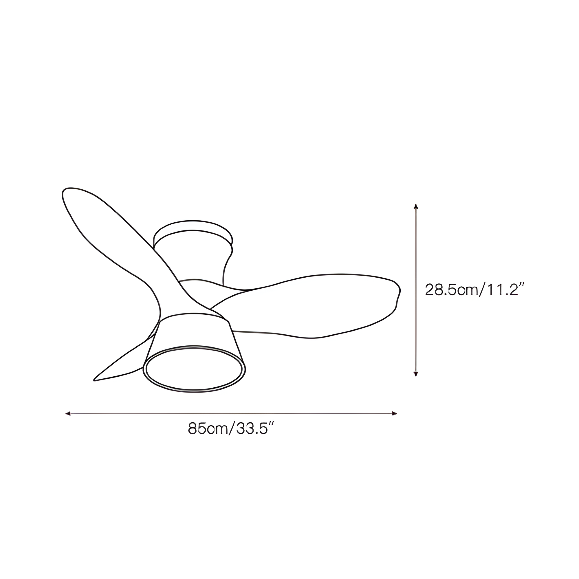 Ventilador De Techo Moderno De Madera - LED Integrado