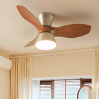 Ventilador De Techo Moderno De Madera - LED Integrado
