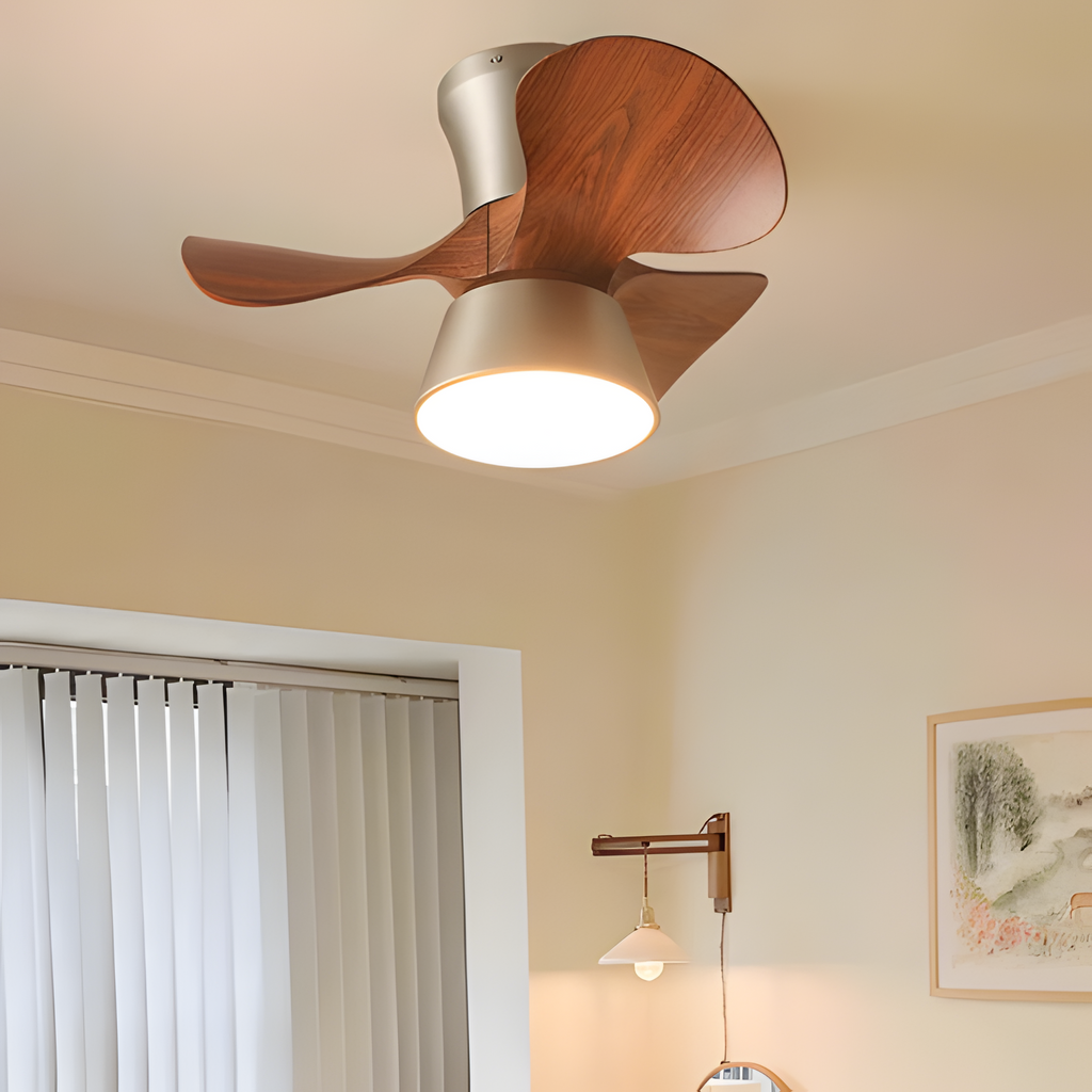 Ventilador De Techo Moderno De Madera - LED Integrado
