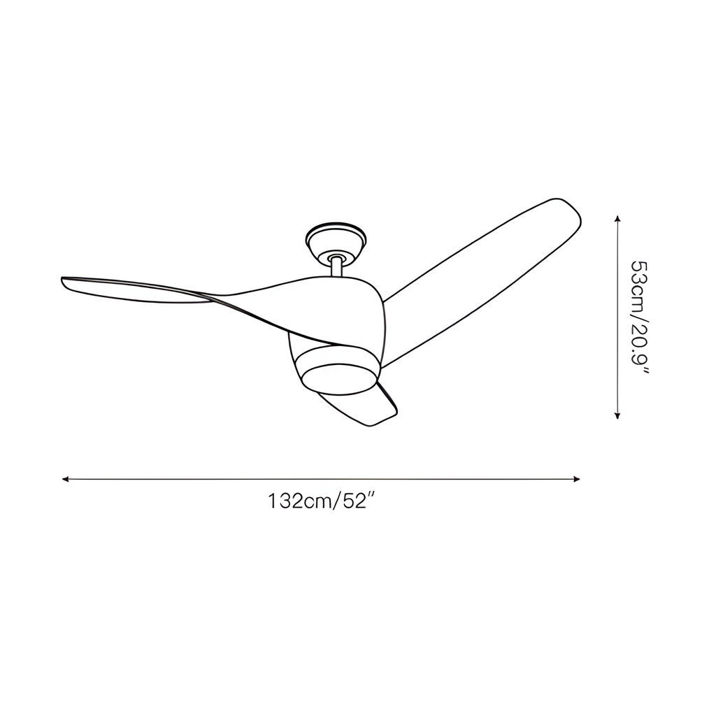 Ventilador De Techo Minimalista Y Moderno - LED Integrado