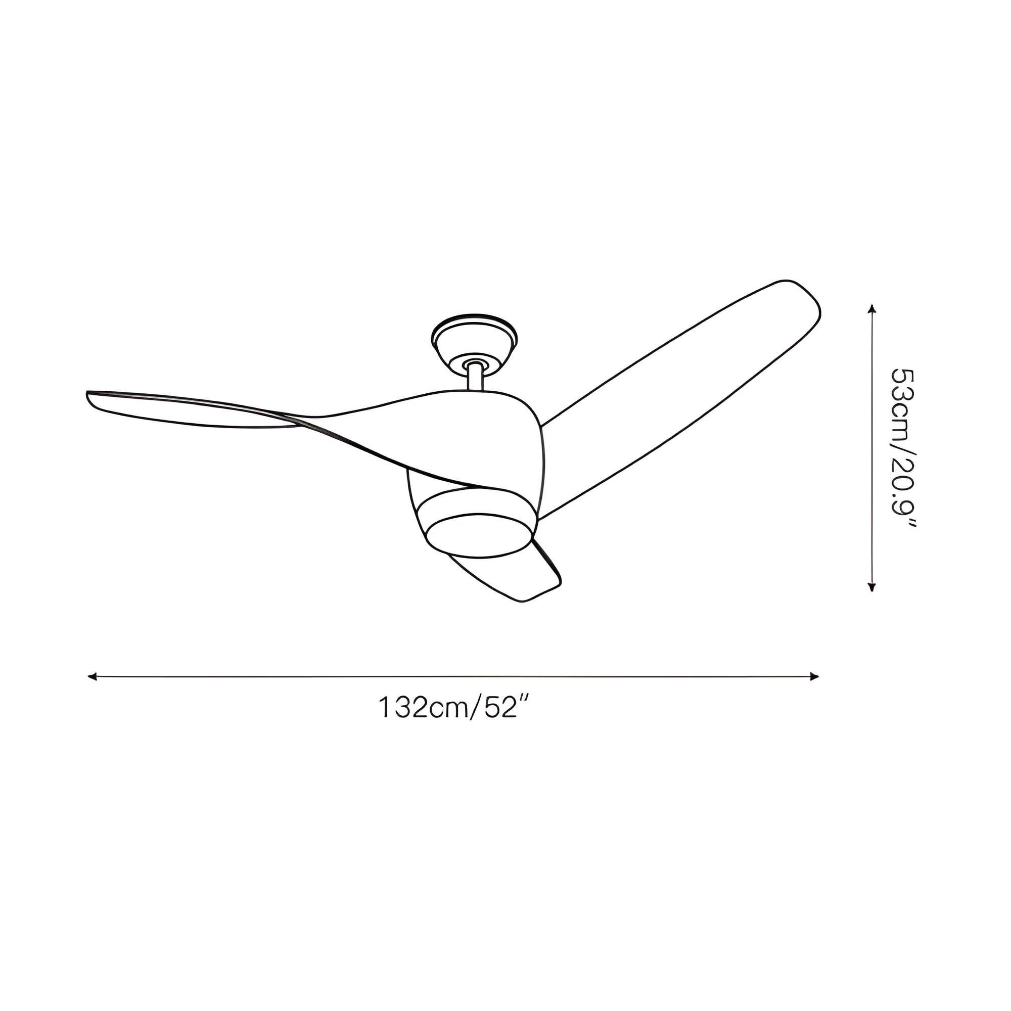 Ventilador De Techo Minimalista Y Moderno - LED Integrado