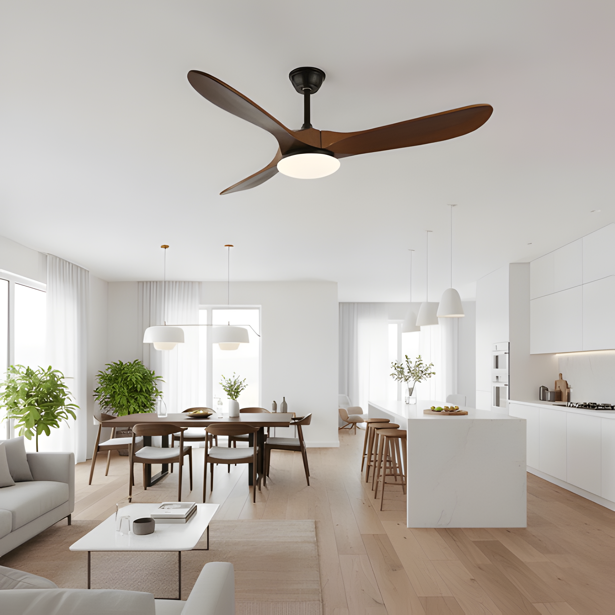 Ventilador De Techo Minimalista Y Moderno - Con Luz Integrada
