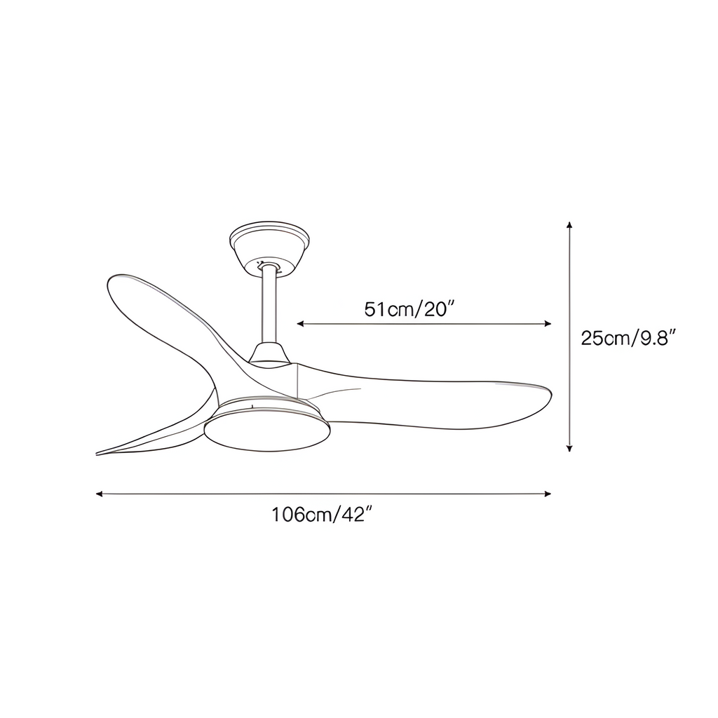 Ventilador De Techo Minimalista Y Moderno - Con Luz Integrada