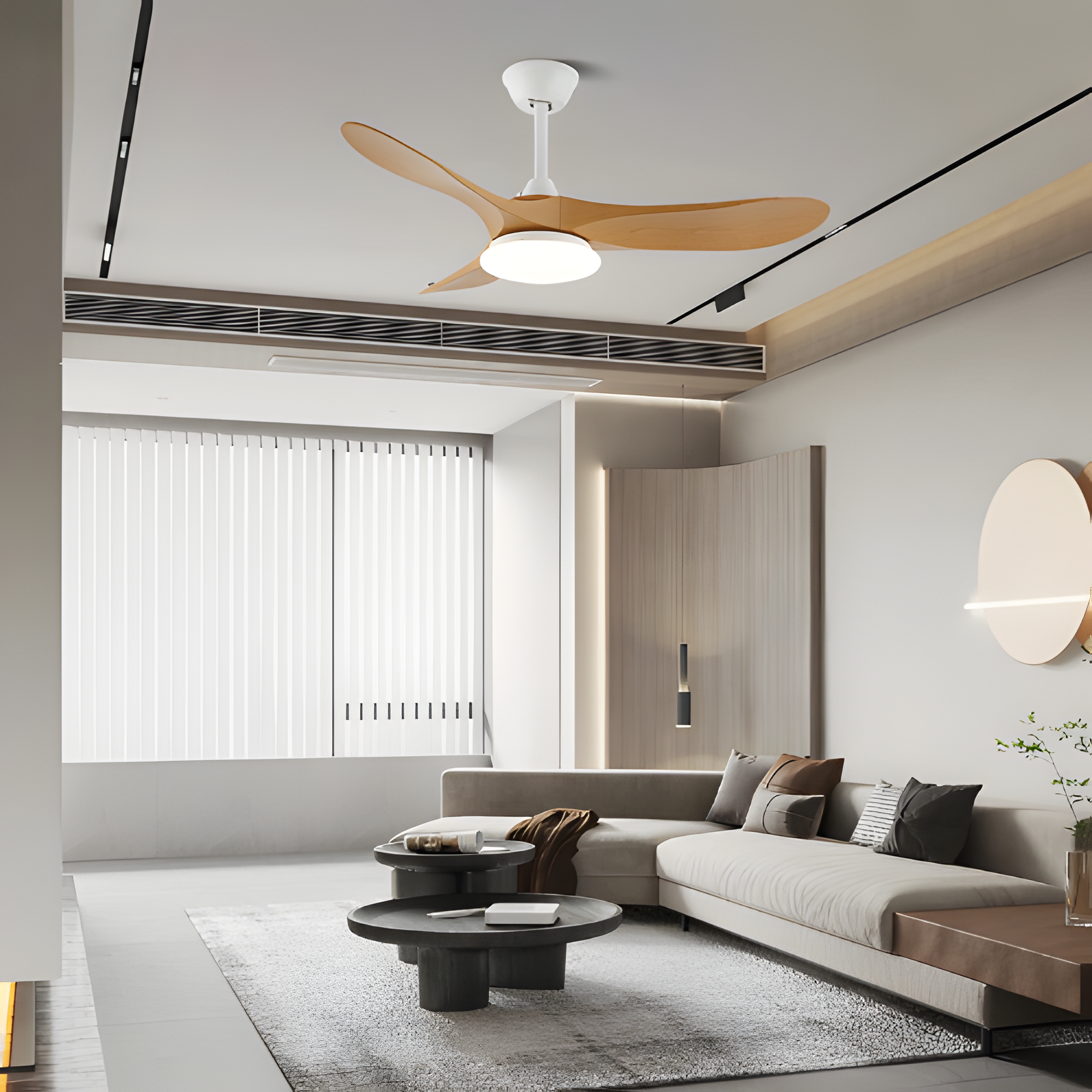 Ventilador De Techo Minimalista Y Moderno - Con Luz Integrada