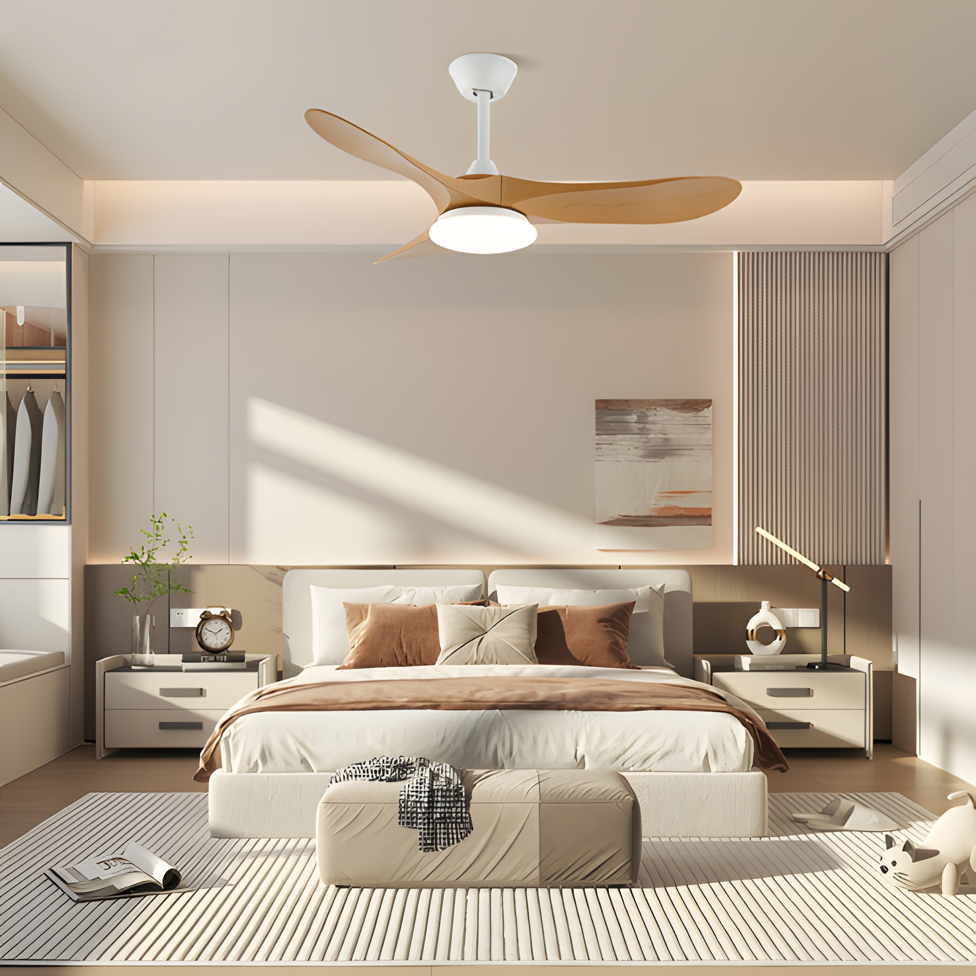Ventilador De Techo Minimalista Y Moderno - Con Luz Integrada
