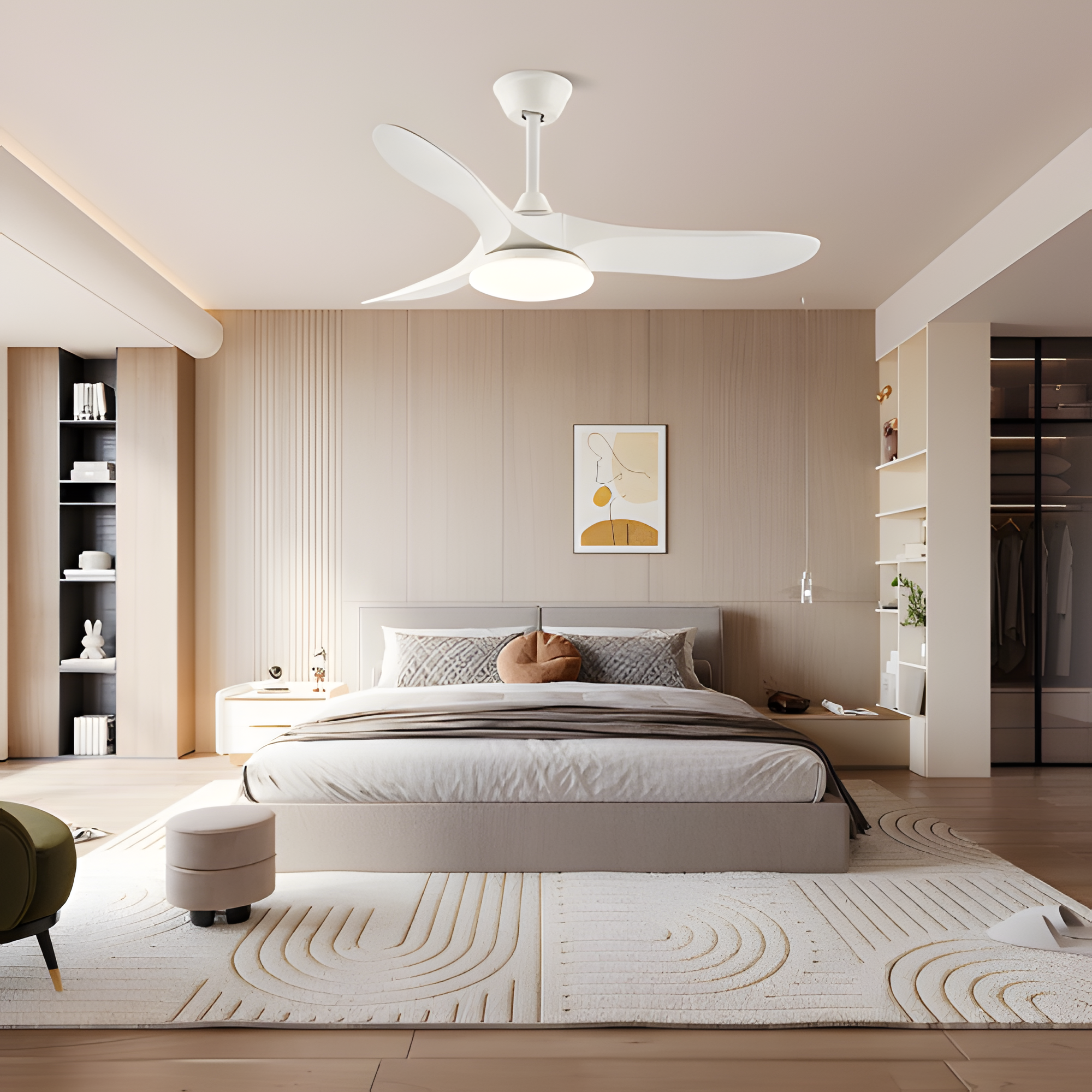Ventilador De Techo Minimalista Y Moderno - Con Luz Integrada