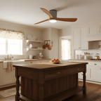 Ventilador De Techo Moderno De Madera - Con Luz Integrada