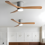 Ventilador De Techo Moderno De Madera - Con Luz Integrada