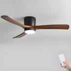 Ventilador De Techo Moderno De Madera - Con Luz Integrada