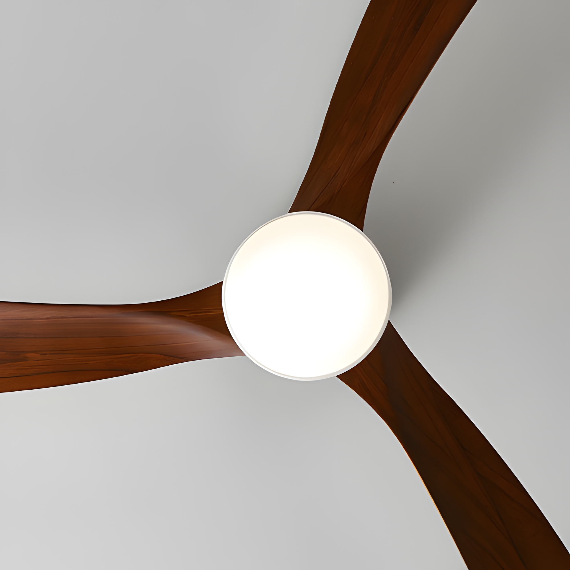 Ventilador De Techo Moderno De Madera - Con Luz Integrada