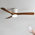 Ventilador De Techo Moderno De Madera - Con Luz Integrada
