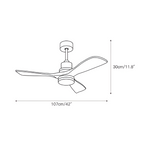 Ventilador De Techo Moderno De Madera - Luz LED Regulable