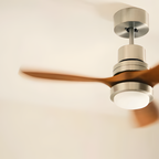 Ventilador De Techo Moderno De Madera - Luz LED Regulable