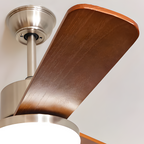 Ventilador De Techo Moderno De Madera - Luz LED Regulable