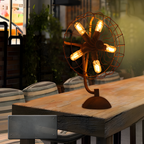 Lámpara De Mesa Industrial De Estilo Steampunk - Óxido Antiguo