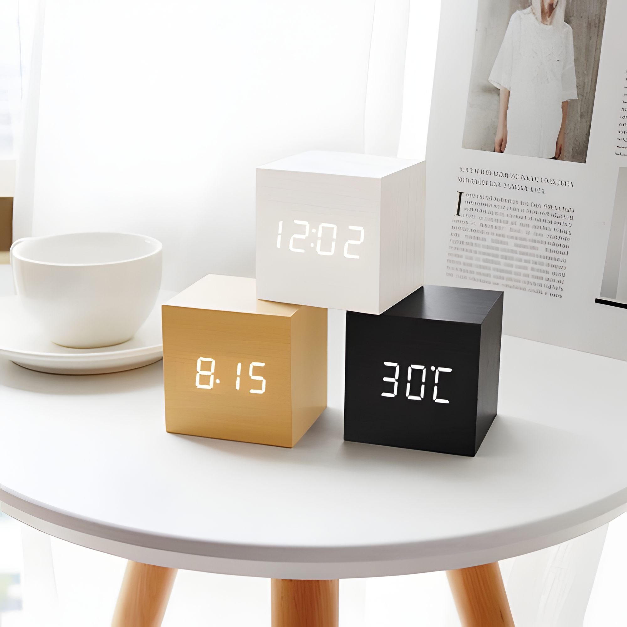 Reloj Despertador Minimalista Moderno - Pantalla LED